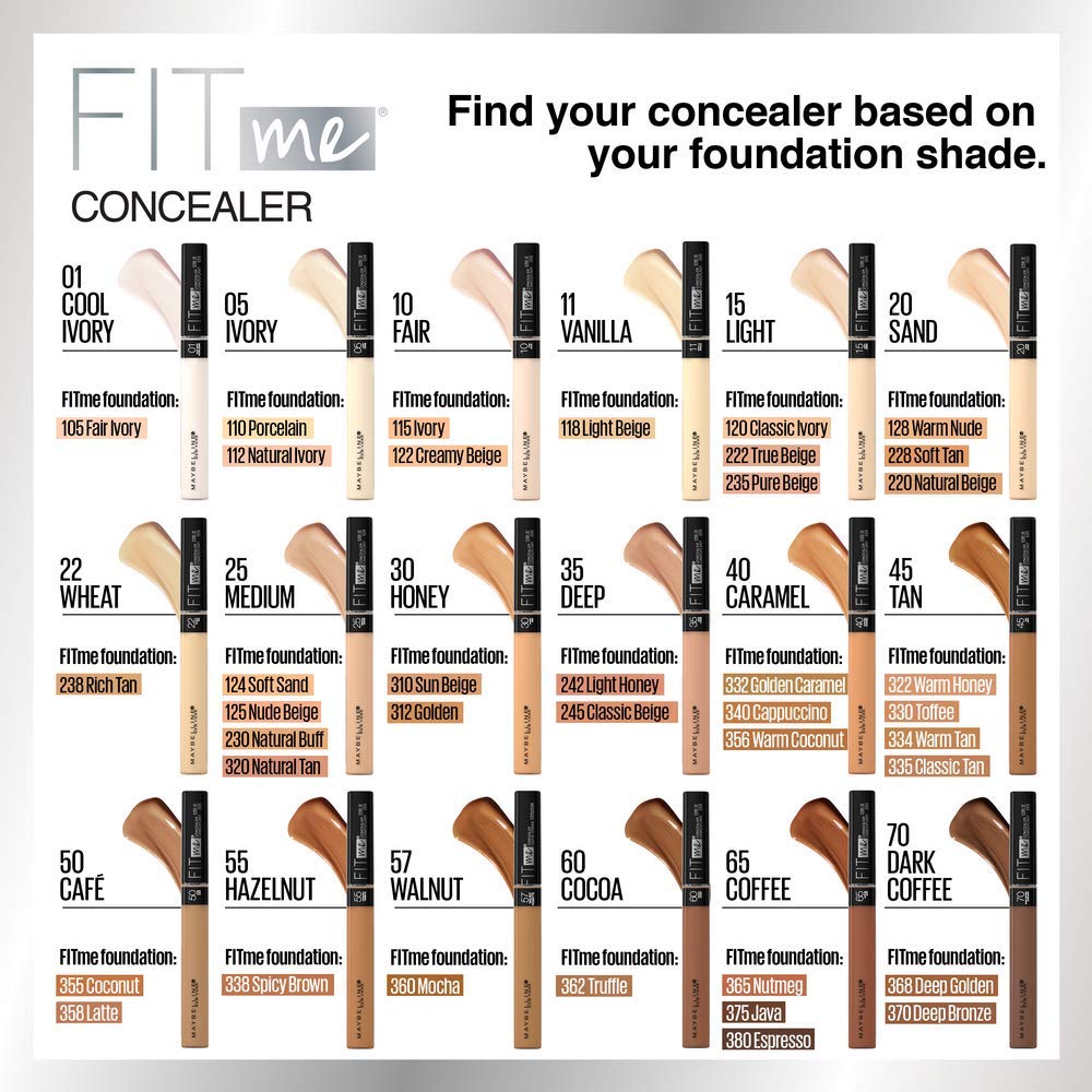 Maybelline New York Fit Me Matte + Poreless Liquid Foundation, Pouch Format, 105 Fair Ivory, 1.3 Ounce - Image 10